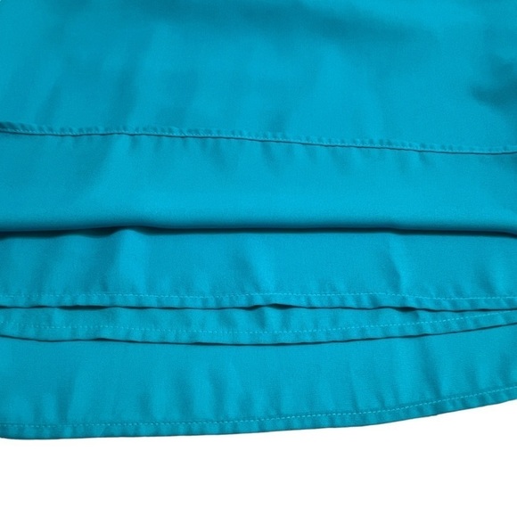 Gibson Cavallo Aqua Ruffled with Bow in Back Shift Dress Size Small - Picture 8 of 16
